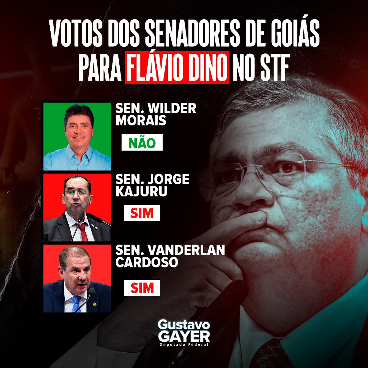 GayerGus's tweet photo. Não vamos esquecer! Em Goiás, temos dois responsáveis por ajudar a jogar o Brasil nas mãos de um comunista https://t.co/cFnReheF4W