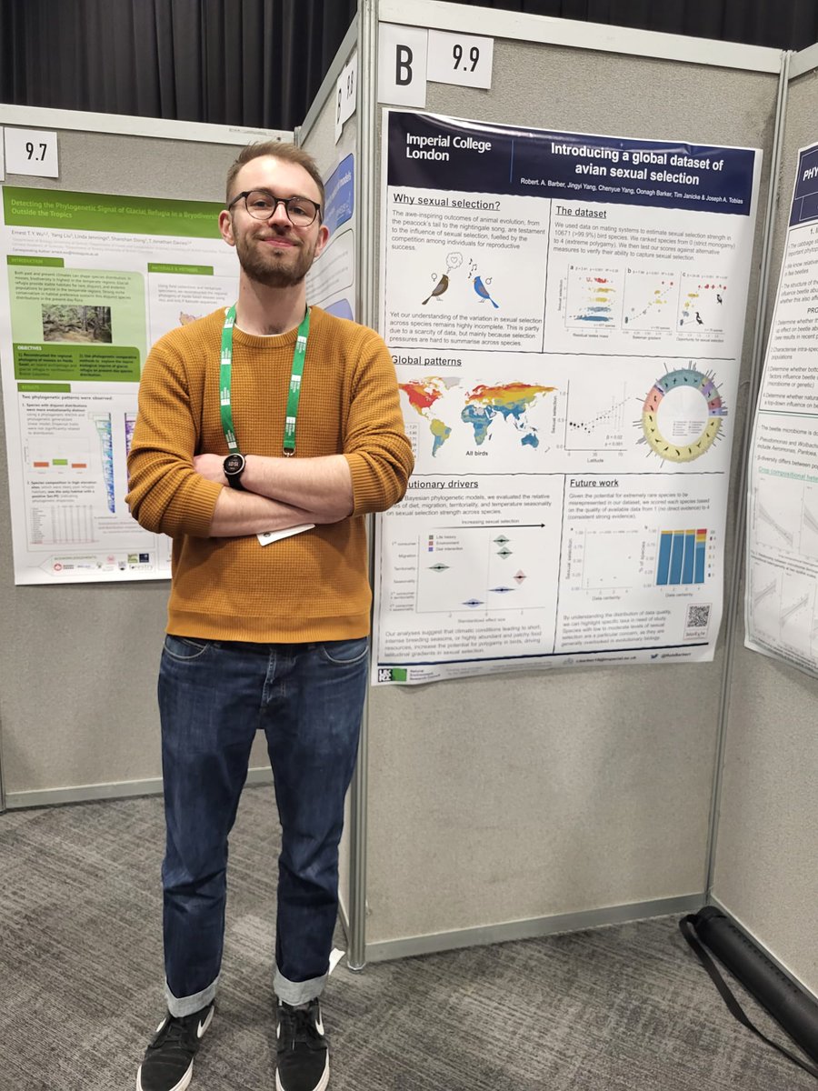 If you're at #BES2023 and into sexual selection, evolution, birds, or pretty maps come find me at the poster session this afternoon.