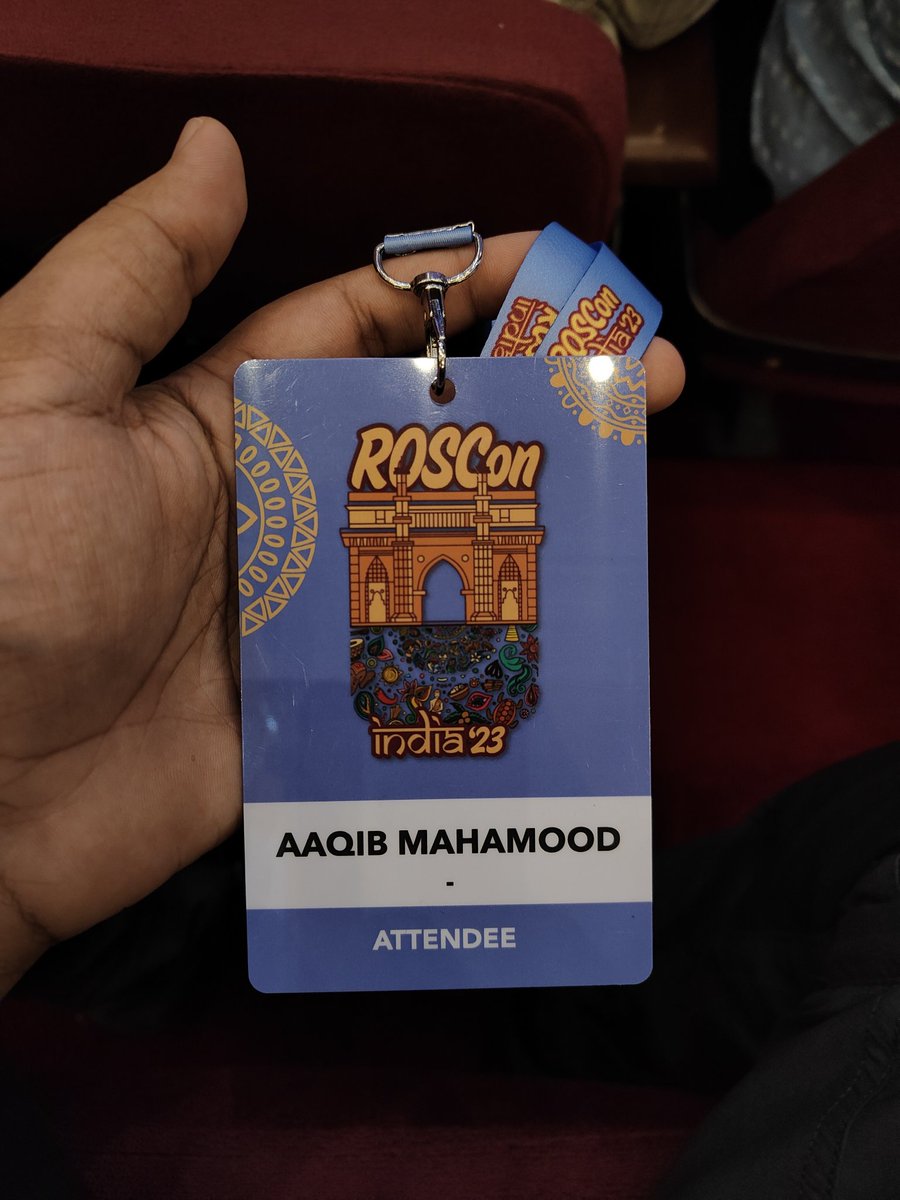 aaqibmahamood1's tweet photo. Resuming #100daysofros
Day𝟎𝟓.
Attended the first ever ROSCON event to be hosted in India.
 Day - 1
Such a wonderful opportunity to connect, network and learn from such a great community of people working on ROS. Thanks to organisers @rigbetellabs @hwacceleration @artparkindia https://t.co/cyeAHYwta9