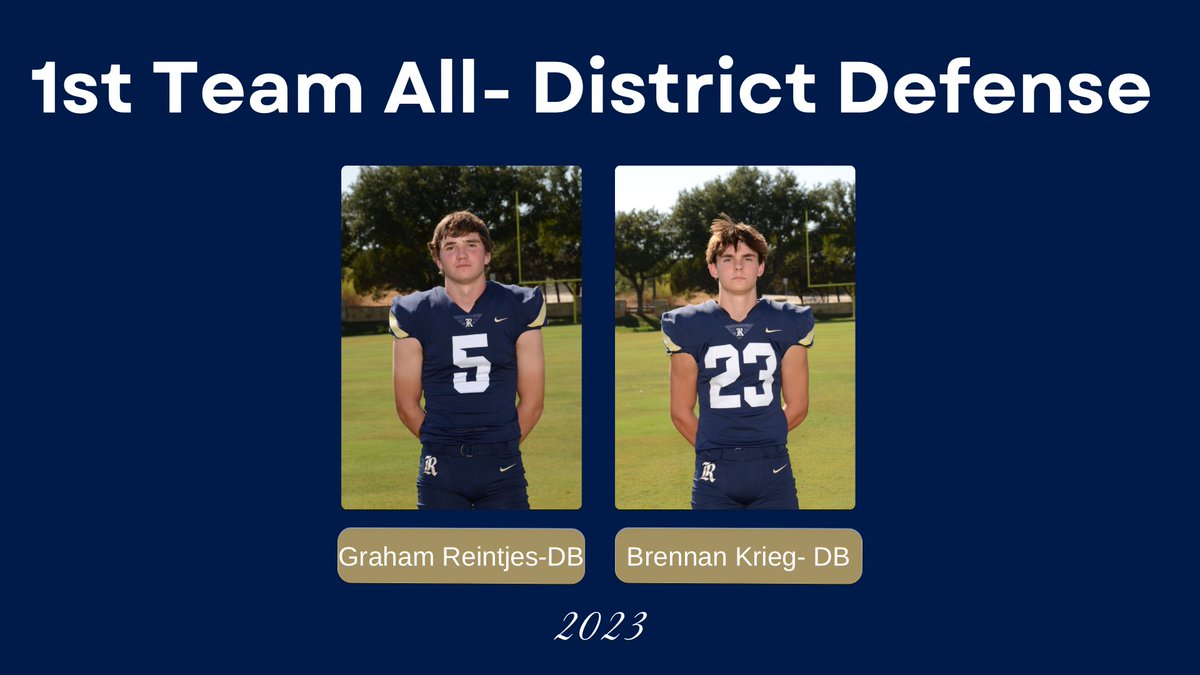 Congratulations to our Football First Team All District award winners!