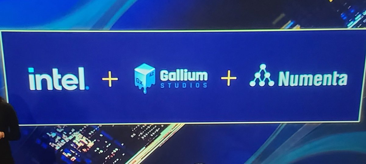 . @intel AI Everywhere Livestream Event: Partnerships with Gallum Studios and @Numenta underscores how AI innovation is advanced. Gallum gained 6.5x faster than previous generation GPU technology. @BillRuff_ @TonyCarriniTFG @KirkWright @DanaReeves @mistygirlph @JohnLusher