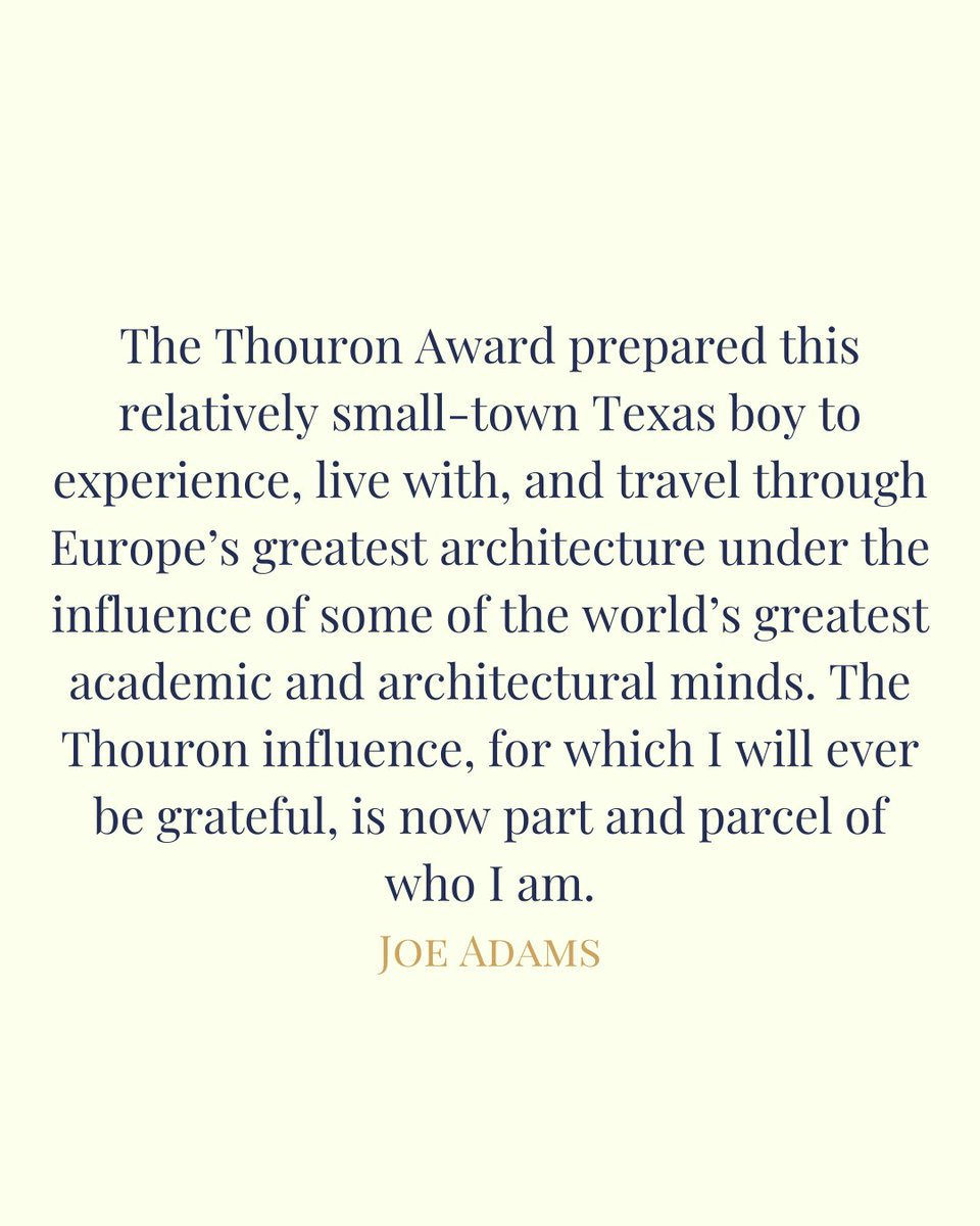 Our community of Alumni share such a great appreciation for their time as Scholars. #WhyThouron is a beautiful way for our Thouron community to share what meaning this award has had on their personal and academic lives.

#ThouronAward