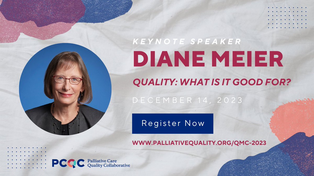 #QMC2023 starts in just 2 hours @ 12pm ET! There's still time to join us for this year's quality talk that starts off with our keynote speaker Diane Meier, MD. 🚨Last Chance for Tickets - lnkd.in/gg6b2vqG 🔍Full Agenda - shorturl.at/qtwCM #HAPC #SeriousIllness