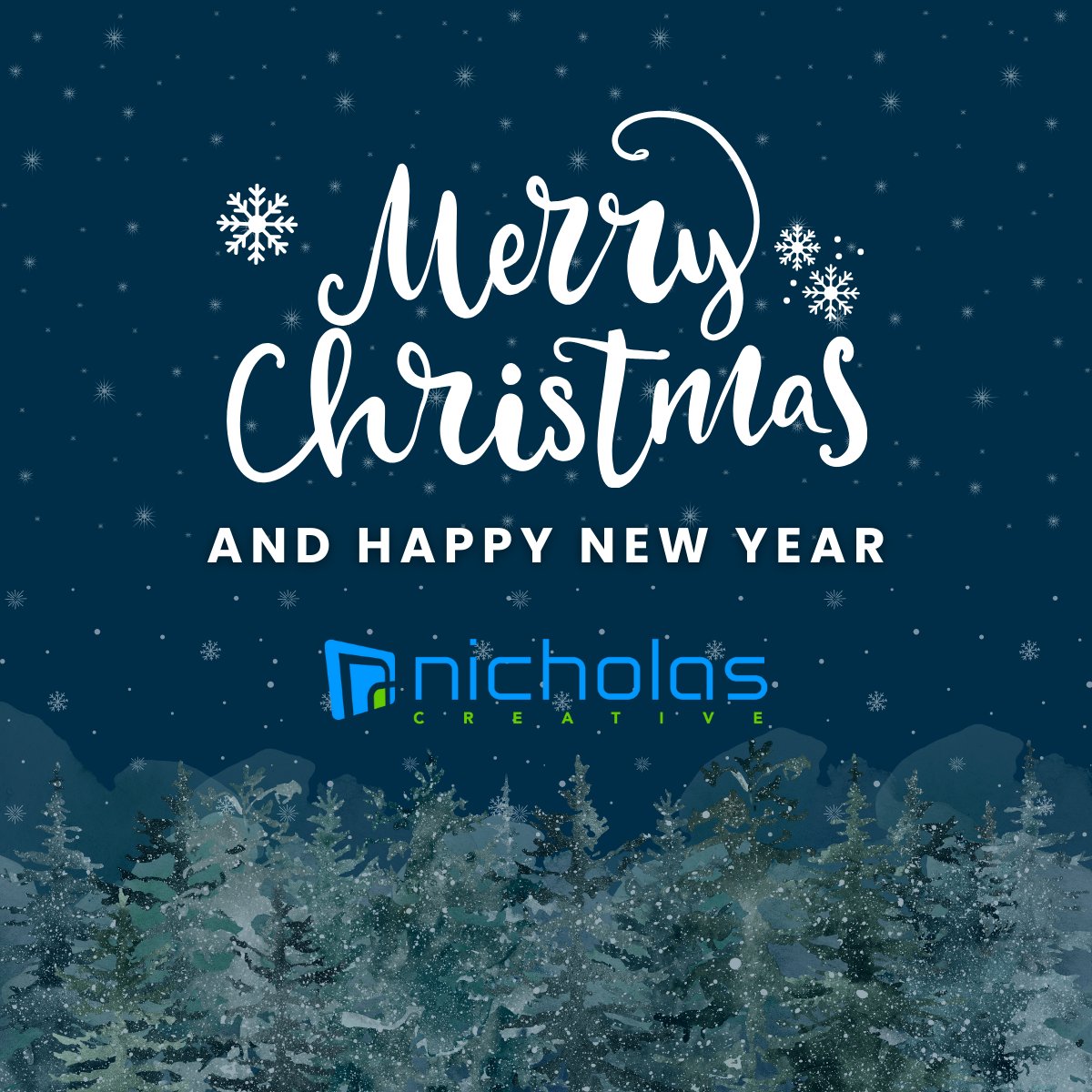 Merry Christmas and Happy Holidays from Nicholas Creative! Here’s to a cheerful holiday and a fresh 2024.