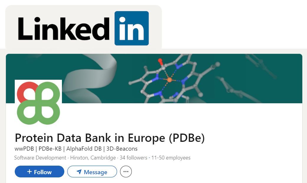We are thrilled to announce that PDBe is now on LinkedIn! 📢 Connect with us to stay up-to-date on the latest in structural biology data and resources. #PDBe #StructuralBiology
linkedin.com/company/pdbe