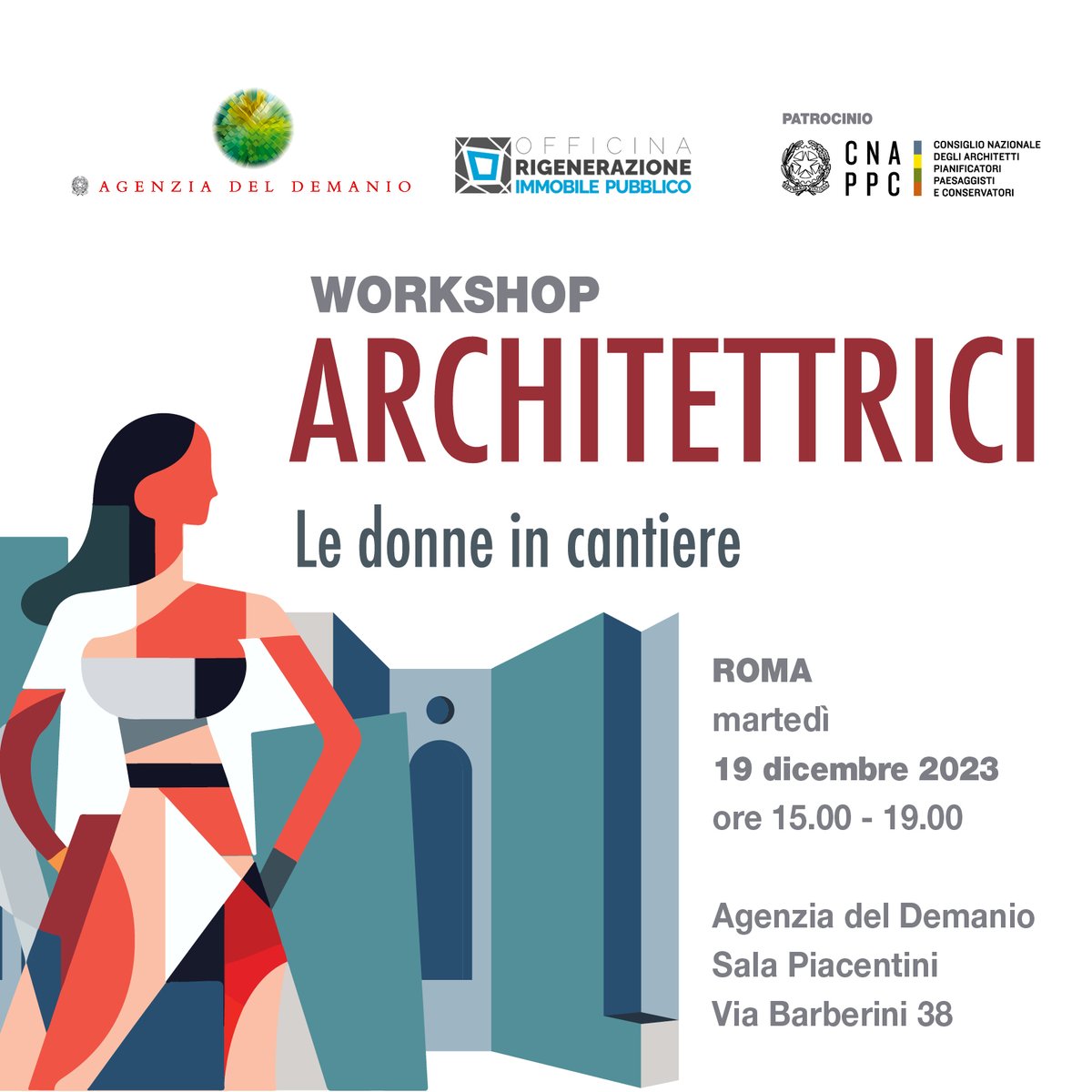 📅 𝐒a𝐯e t𝐡e d𝐚t𝐞! 👉#workshop Architettrici - Le #donneincantiere 🔗Leggi tutto: agenziademanio.it/it/in-evidenza… #19dicembre #architettrici #womaninbim #formazioneorientamento #innovazione #sostenibilità #rigenerazioneurbana #mariocucinellaarchitects #MCArchitects