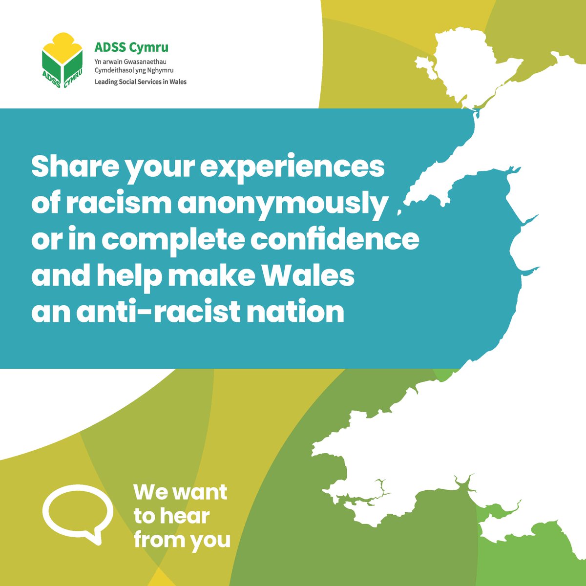 ADSSCymru's tweet image. Have you experienced or witnessed racism while working in social care in Wales? We invite you to share your experiences via an anonymous survey or in a confidential conversation. Visit the web page for details and to find out why sharing your views matters.ow.ly/XlOJ50QiKlV