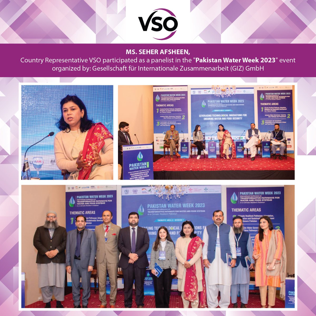 VSO Pakistan (@vsopakistan) on Twitter photo Ms. Seher Afsheen country representative VSO Pakistan, at a Pakistan Water Week 2023 event which is organised by GIZ !
#pakistanwaterweek <a href="/VSO_Intl/">VSO</a> <a href="/FCDOGovUK/">Foreign, Commonwealth & Development Office</a> <a href="/USAID_Pakistan/">USAID Pakistan</a> <a href="/Taraqee01/">Taraqee Foundation</a> <a href="/itacecorg/">Idara-e-Taleem-o-Aagahi (ITA)</a> @PRDS <a href="/PAGEPakistan/">PAGE Foundation</a> <a href="/UN/">United Nations</a> Ms. Seher Afsheen country representative VSO Pakistan, at a Pakistan Water Week 2023 event which is organised by GIZ !
#pakistanwaterweek <a href="/VSO_Intl/">VSO</a> <a href="/FCDOGovUK/">Foreign, Commonwealth & Development Office</a> <a href="/USAID_Pakistan/">USAID Pakistan</a> <a href="/Taraqee01/">Taraqee Foundation</a> <a href="/itacecorg/">Idara-e-Taleem-o-Aagahi (ITA)</a> @PRDS <a href="/PAGEPakistan/">PAGE Foundation</a> <a href="/UN/">United Nations</a>