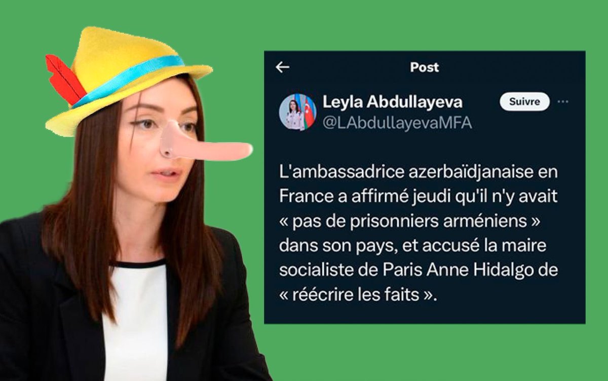Il y a quelques semaines, l’ambassadrice d’Azerbaïdjan en France Leyla Abdullayeva 🇦🇿 affirmait dur comme fer qu'il n'y avait pas de prisonniers arméniens 🇦🇲 dans son pays et que Anne Hidalgo 'réécrivait les faits'. Or le fait... est que l'Azerbaïdjan 🇦🇿 vient de libérer 32...