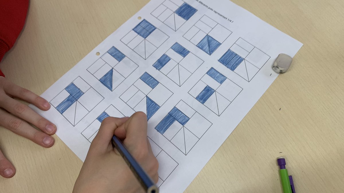 CarlesGranell4's tweet image. Parlem de fraccions 💬

1️⃣ Quina fracció representa la part ombrejada? Com ho saps?

2️⃣ De quines maneres diferents pots representar 1/4? Quina estratègia has seguit?

🙌🏽 Material de @taylorda01 a taylorda01.weebly.com (1) i #FractionalTalks a fractiontalks.com (2)