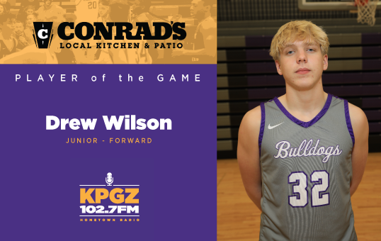 Your @Conrads816 Player of the Game for the matchup against Liberty North on Tuesday was junior forward Drew Wilson. Drew brought the Energy Giving Behavior to the game and also did a great job of protecting the paint and was very physical in the post position!