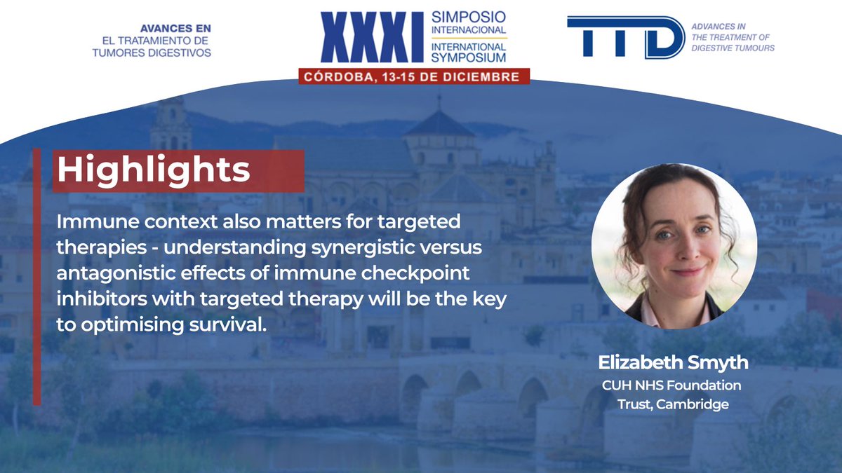 🔴 HIGHLIGHT 🔴 @LizzySmyth1 discusses targeted therapies for patients with gastroesophageal cancer #TTD23