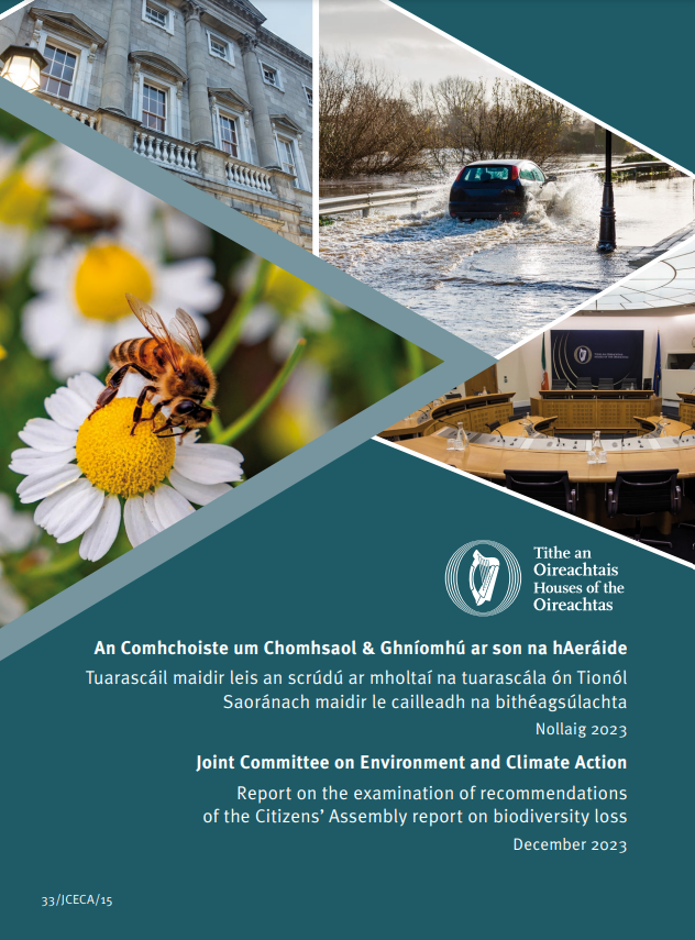 Fantastic to see the Env't & Climate Action JOC response to the Citizens' Assembly on biodiversity loss recommendations👇 The committee recommends: 'legislation to designate MPAs is progressed through the Oireachtas with urgency in line with EU targets'🌊