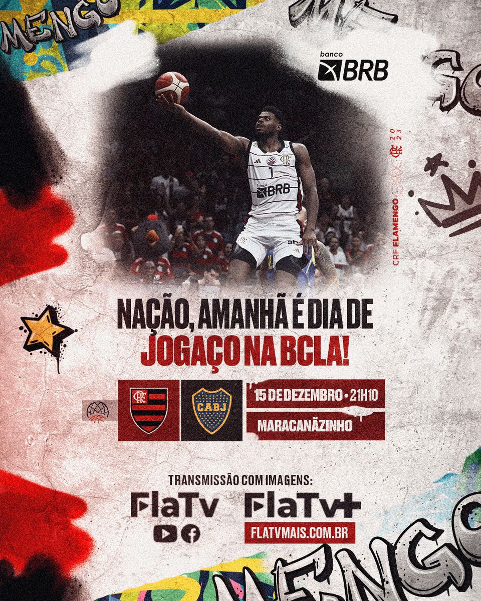 🚨🚨🚨Alerta de JOGAÇO na tela da FlaTV! 

Já anota na agenda que amanhã, às 21h10, tem #FlaBasquete contra Boca Juniors pela BCLA - ao vivo e com imagens - no canal do Mengão. Imperdível!

📺: youtube.com/flamengo

#BCLAnaFlaTV