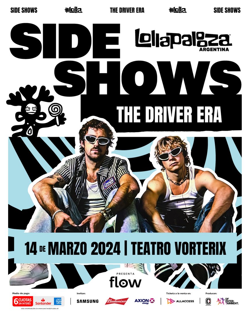 TheDriverEraArg's tweet photo. 📌 SIDE SHOW de @thedriverera en el Vorterix el 14 de Marzo de 2024

❗El Lunes 18 a las 10pm sale la preventa de entradas con Santander, hasta 6 cuotas sin interes y el martes 10pm para el resto de las tarjetas! https://t.co/nNz4pDiqOg