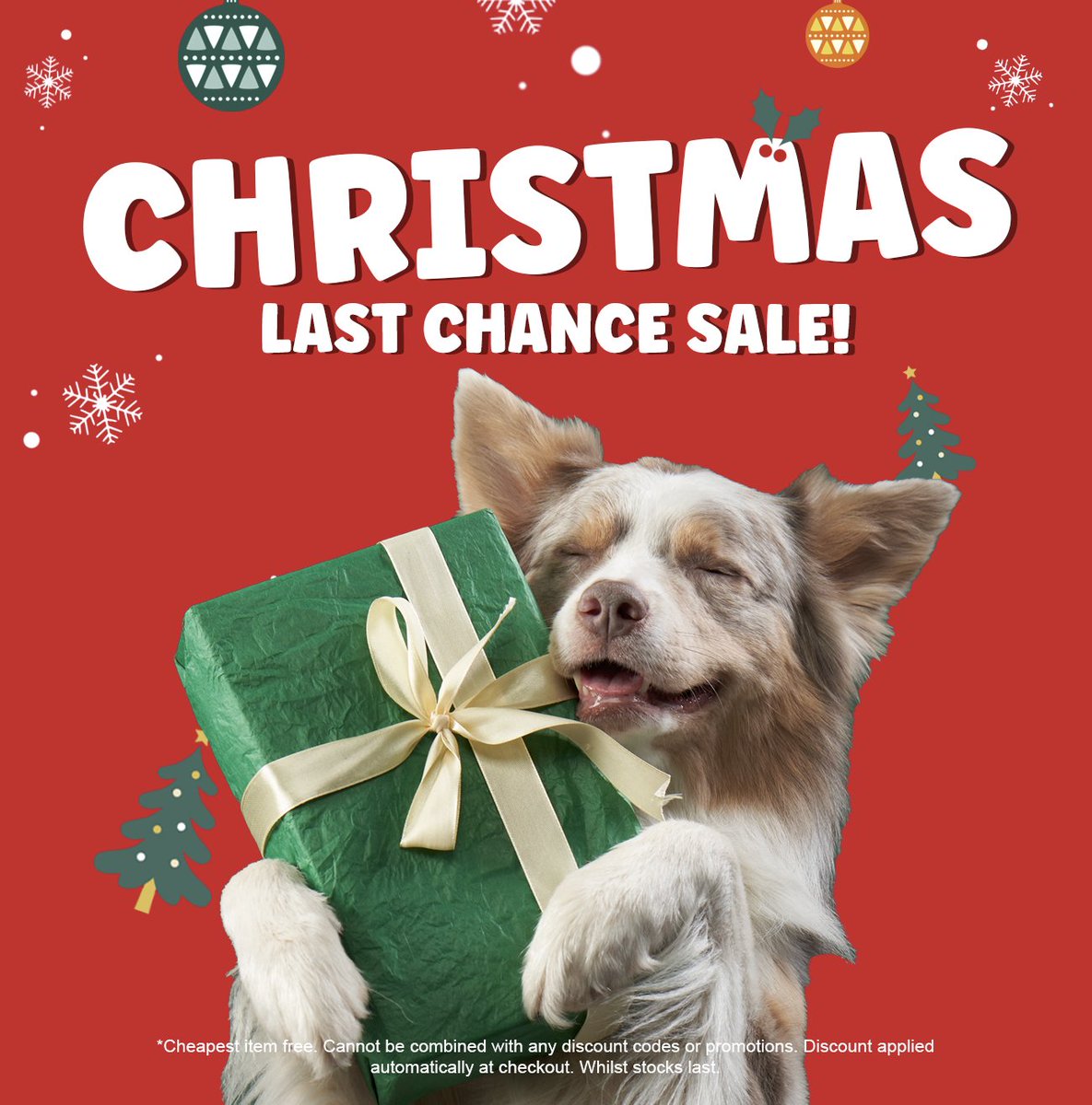 WuffiesUK's tweet photo. Don't miss out on some amazing #Christmas goodies for your best friend!!🎄 

Shop now - https://t.co/B2Bg9l0o0H

🐶 Free delivery on all orders £35+
🐶 3 for 2 on ALL Christmas goodies!

Last dispatch date for Christmas, 19th December. 📦 

#Dogs #ChristmasToys #ChristmasSale https://t.co/BTbrJ7R5xM