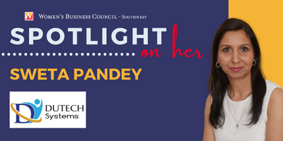Our latest Spotlight on Her shines a light on Sweta Pandey of Dutech Systems! Their origin story is fueled by an unwavering passion for transformation. In 2015, amid a tech landscape ripe with potential, a resolute determination emerged. Read more here: bit.ly/3tkOjM7