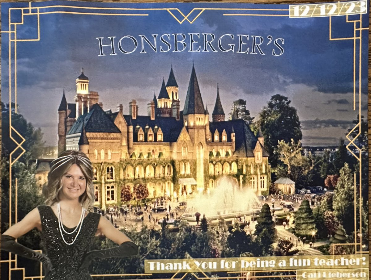 Gatsby who? There’s a new mysterious millionaire in town. Such a fun surprise from a former student!!