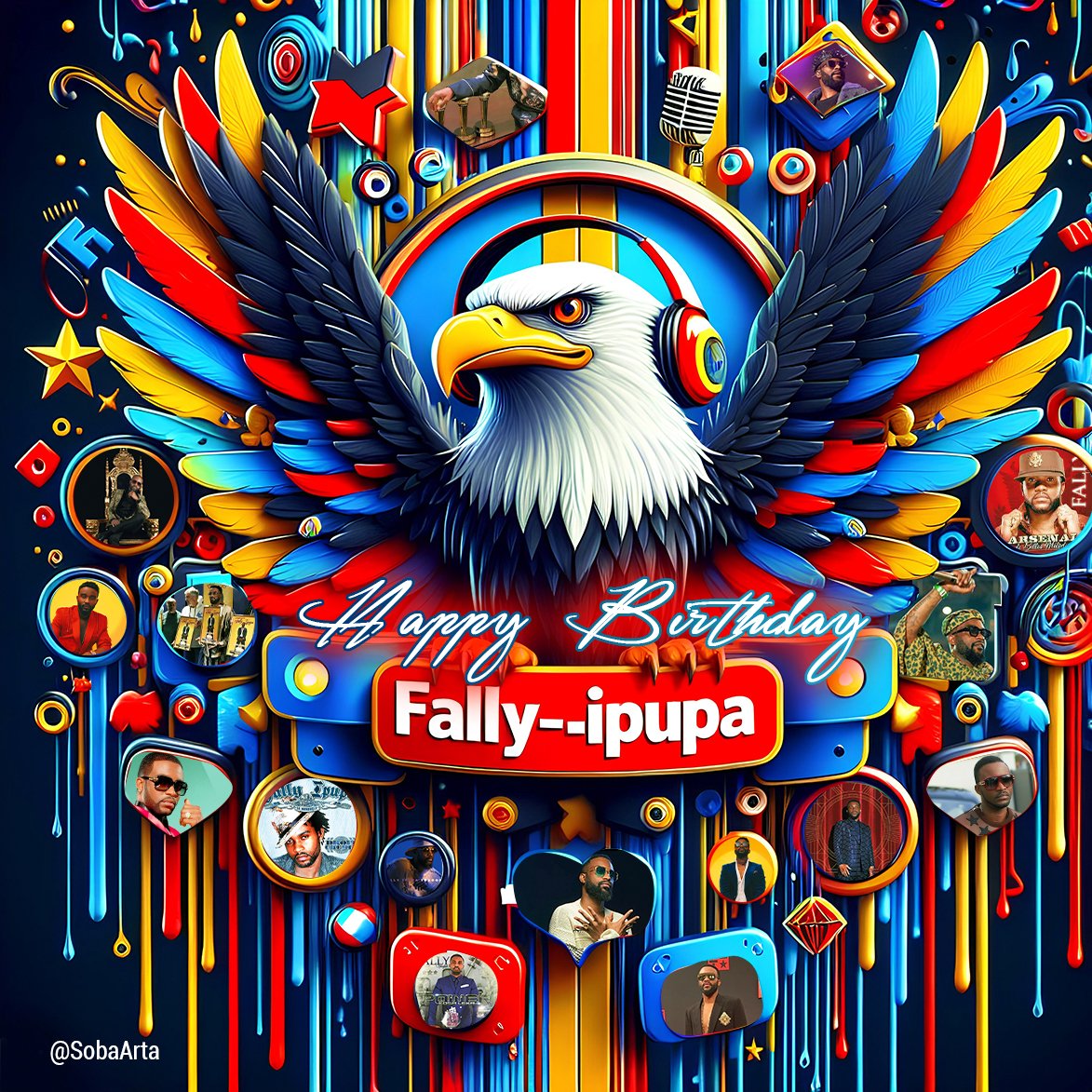 SobaArta's tweet image. Visuel Art Ai for Fally iPupa Birthday.

#fallyipupa #graphicdesigne #aiart #christiansoba