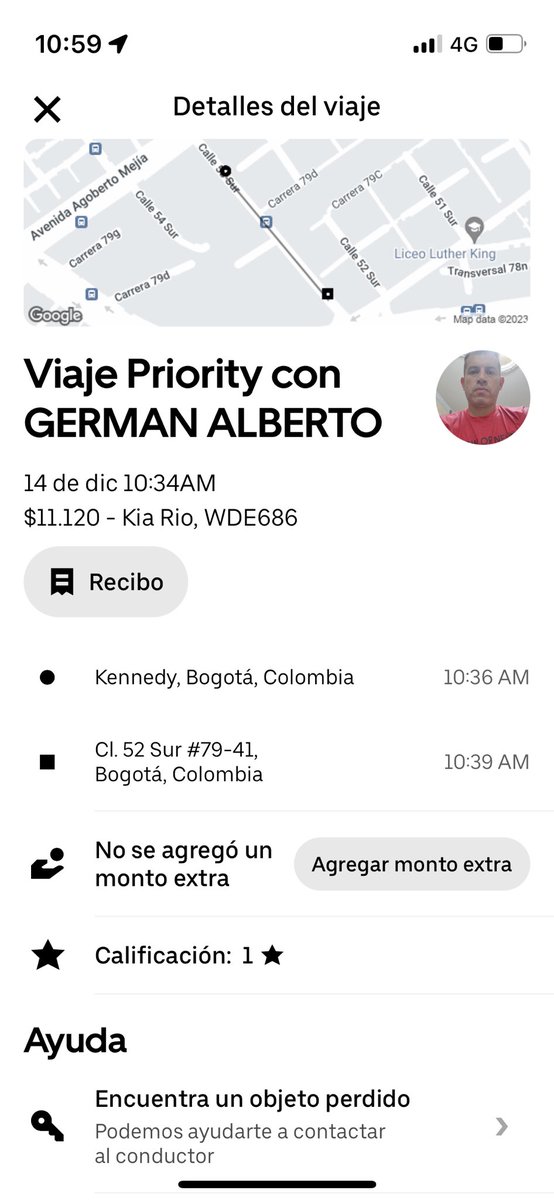 twdeprueba's tweet photo. @Uber_Col por favor necesito que soporte técnico me responda, un conductor inició el viaje sin mí y me cobró la tarifa. https://t.co/gIdC1rErpn