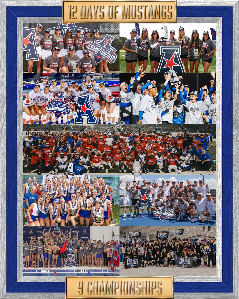 On the 9th day of Mustangs, Peruna gave to me…

𝟵 𝗖𝗵𝗮𝗺𝗽𝗶𝗼𝗻𝘀𝗵𝗶𝗽𝘀
🏆🏆🏆🏆🏆🏆🏆🏆🏆

#12DaysOfMustangs #PonyUpDallas