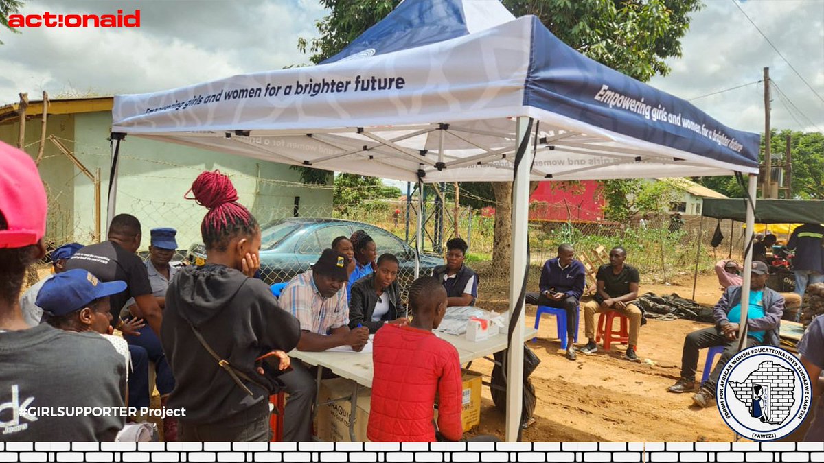 🌑 Day 2:  #Chitungwiza FAWEZI and Action Aid Zimbabwe Sexual and Reproductive Health and Rights outreach under the #GirlSupporter Project. 
#FAWEZI23