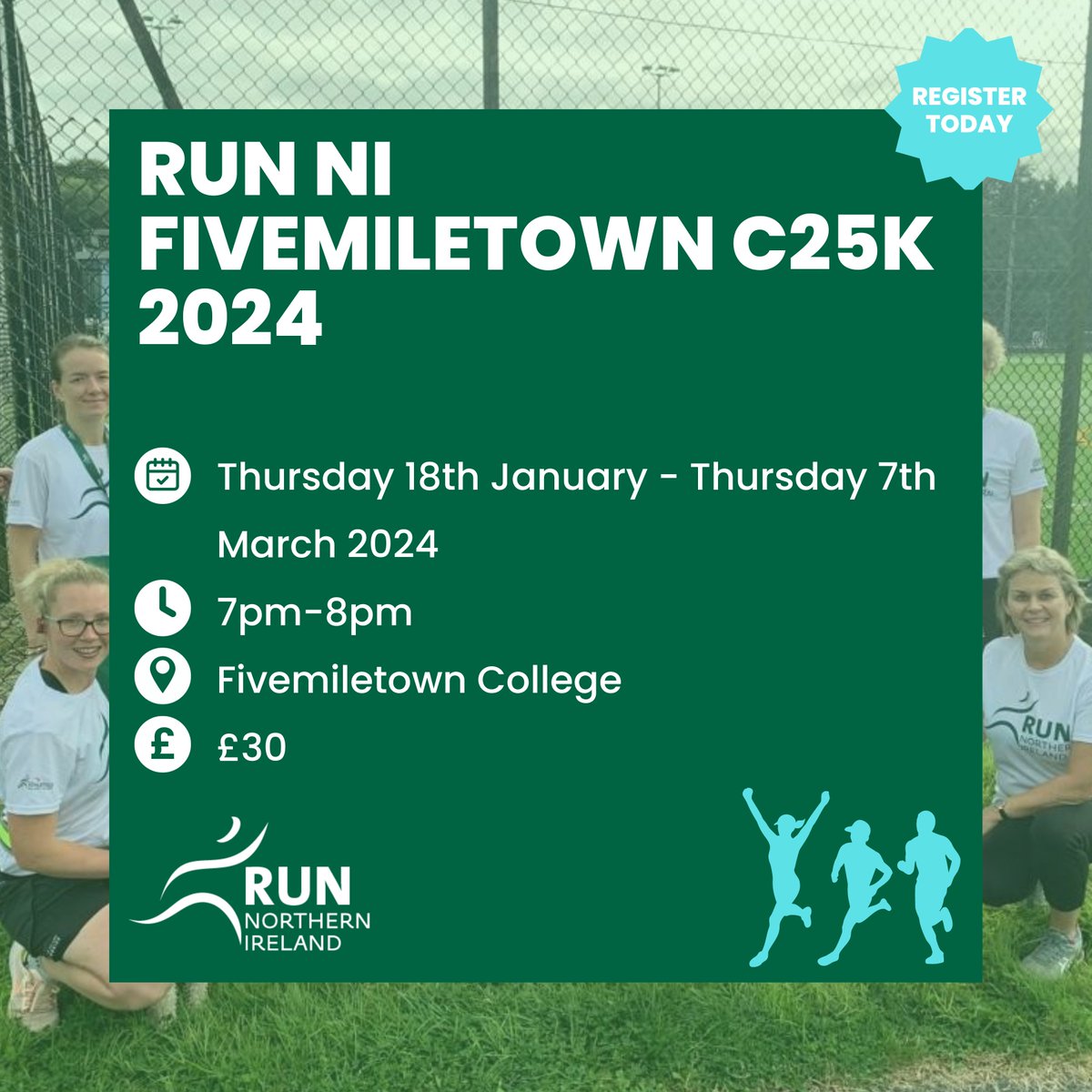 🛋️ Run NI Fivemiletown C25k

👣 Step into the New Year with purpose!

🌟 Fivemiletown Couch 2 5k is here to guide your journey from zero to hero.

👟 Let's lace up, conquer those miles, and make 2024 the year of your personal best!

Sign up 👇
runni.org/events/run-ni-…