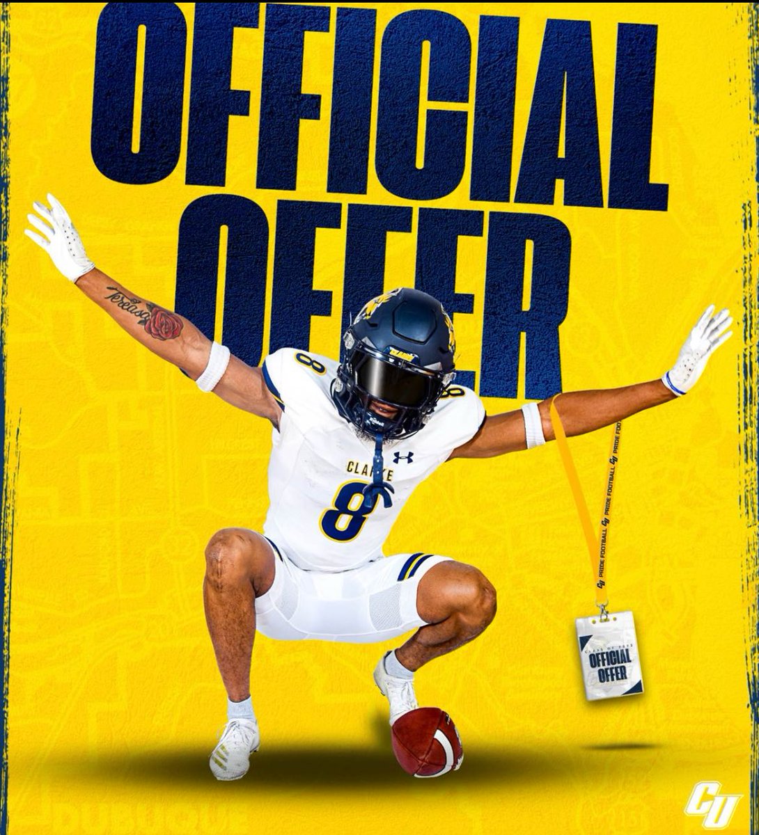 Blessed To Receive Another Offer From Clarke University 💙! <a href="/CoachHicksCU/">Adam Hicks</a> <a href="/CoachGarner43/">Coach Garner</a> <a href="/shawfootball1/">shawfootball</a> <a href="/CoachPcock/">Joe peacock</a>