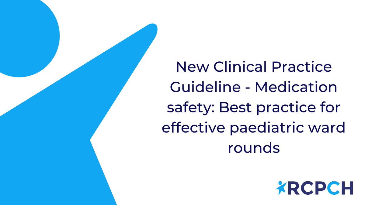 💊 Launch of New Medication and Patient Safety Resource  

The RCPCH and <a href="/EditorNPPG/">NPPG</a> Joint Standing Medicines Committee have published a new guideline regarding Patient and Medication safety during ward rounds. 

Find out more: rcpch.ac.uk/news-events/ne…