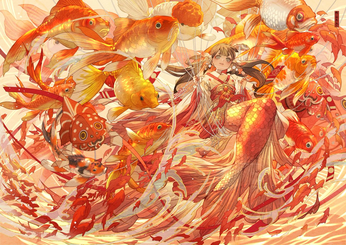 nanaharasie's tweet image. 金 魚 姫 -根の国底の果て-