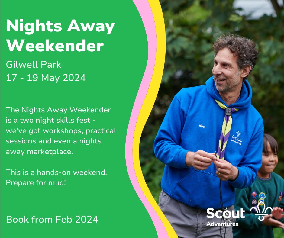 🆕 Calling all nights away assessors, permit holders and anyone wanting to be one. Gather round the campfire and join Scout Adventures for The Nights Away Weekender: a two-night skills fest just for you. Bookings open in Feb, register your interest now: scouts.org.uk/national-event…