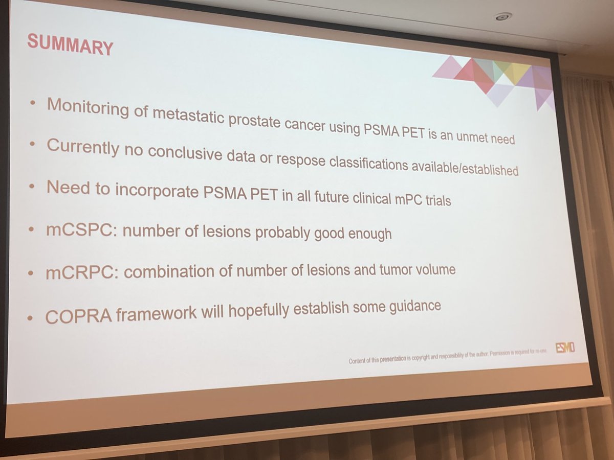 Difficult task for @ProfKHerrmann , but hot topic on monitoring of mCSPC #myESMO