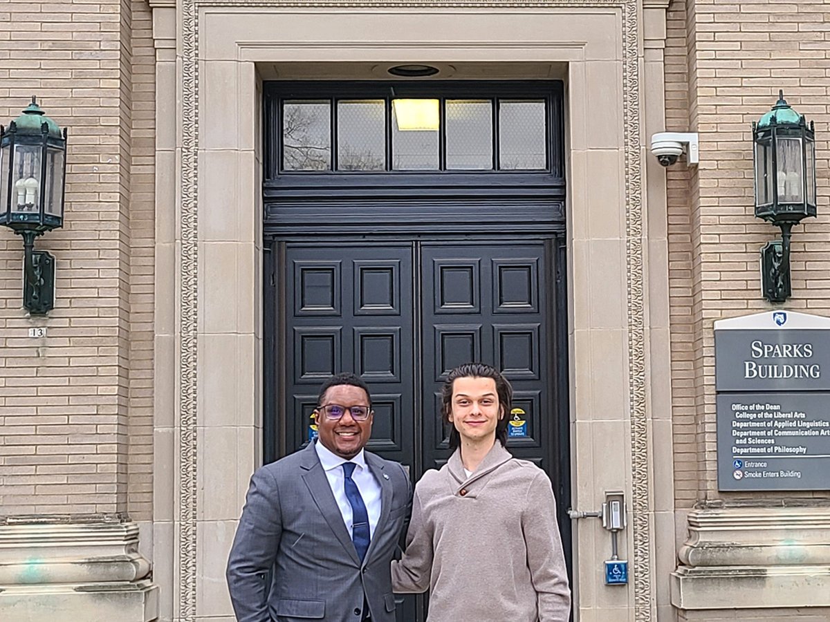 Congrats to our fall college marshal, Ethan Sten! I wish you and all <a href="/PSULiberalArts/">Penn State College of the Liberal Arts</a> grads the best of luck in your futures after graduating from <a href="/pennstate/">Penn State News</a>. No matter where your journeys take you in life, know that you will always have a home here. 🎓💙🤍bit.ly/cla23ES