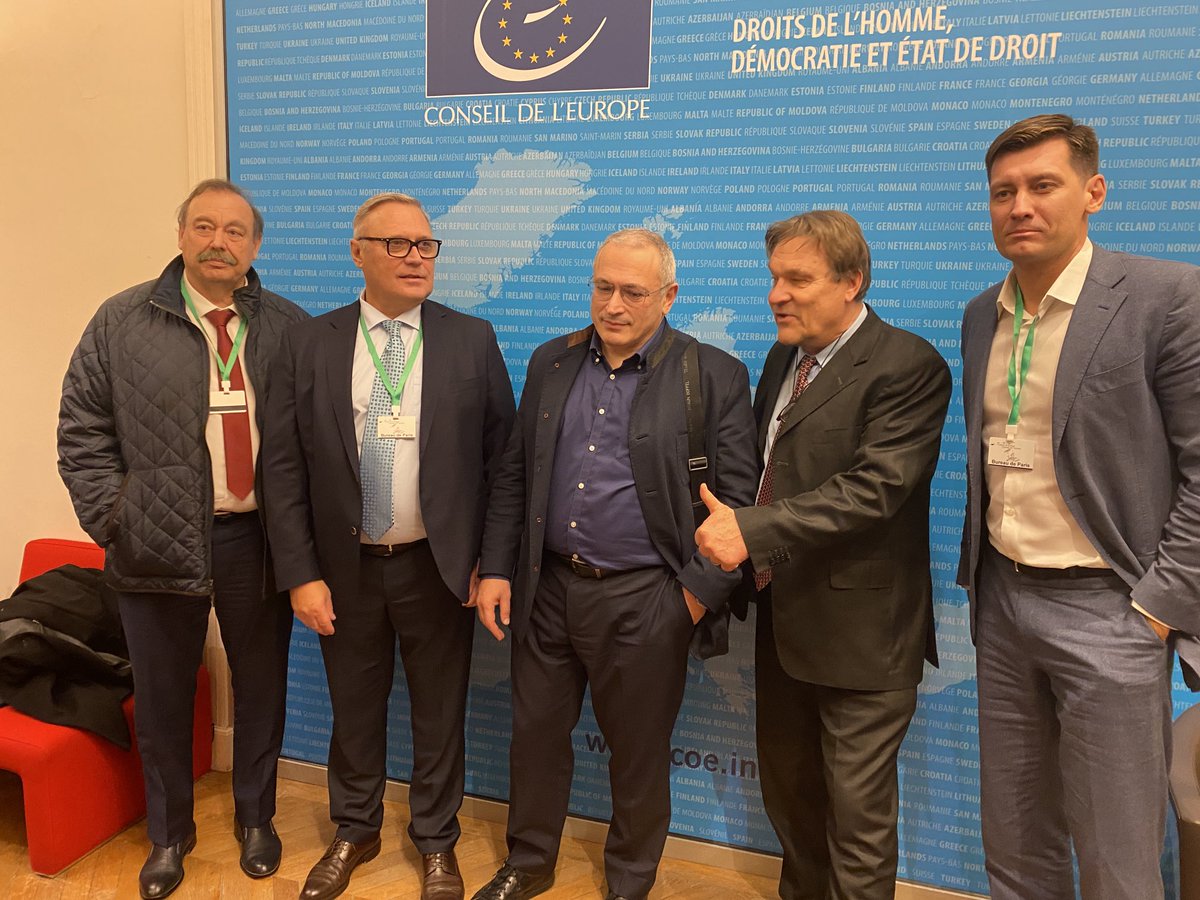 In Paris with Gennady Gudkov, Mihail Kasjanov and Mihail Khodorkovsky we discussed about future Europe with Russia as a normal member respecting human rights, democracy and territorial sovereignty of all countries.