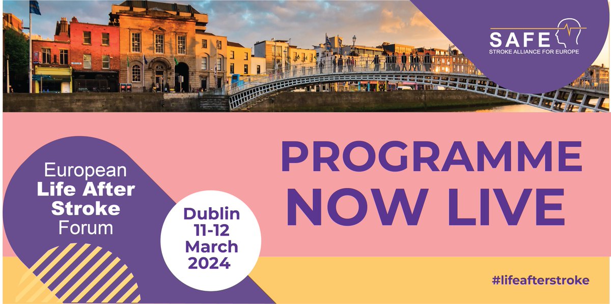 We are so pleased to announce that our programme for the European #LifeAfterStroke Forum is now live on our website. View: bit.ly/3uZIWSY Registrations are open, click to register: bit.ly/4aiFd33 #ELASF2024 #StrokeResearch