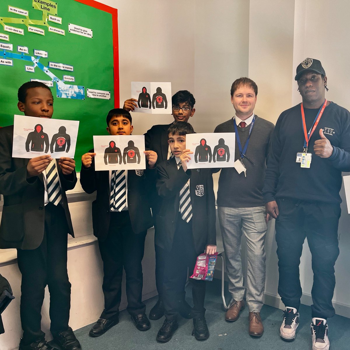 Today we were at @Holte_School working with a group of Year 7 students who had the opportunity to design hoodies with us. From start to finish they were involved & showed enthusiastic. it was an absolute pleasure to see them action today. Thank you