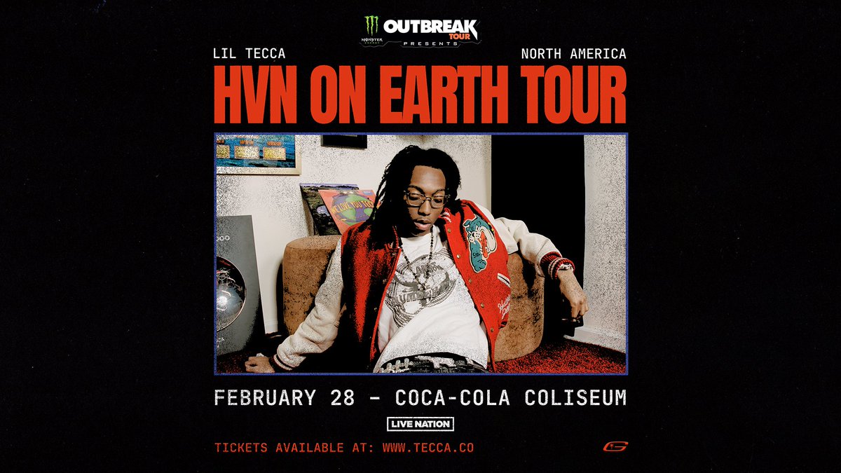 JUST ANNOUNCED: @liltecca brings the HVN ON EARTH TOUR to Coca-Cola Coliseum on February 28 ❤ Tickets on sale tomorrow at 10AM 🎟