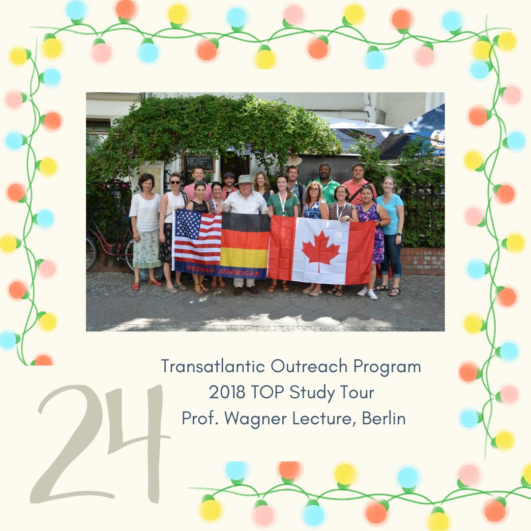 Join a #TOPstudytour and meet remarkable people, like Professor Wagner, to learn more about contemporary #Germany! Apply now: goethe.de/TOPstudytours #TOPteachGermany 🇺🇸🇨🇦🇩🇪 #AdventCalendar 🕯