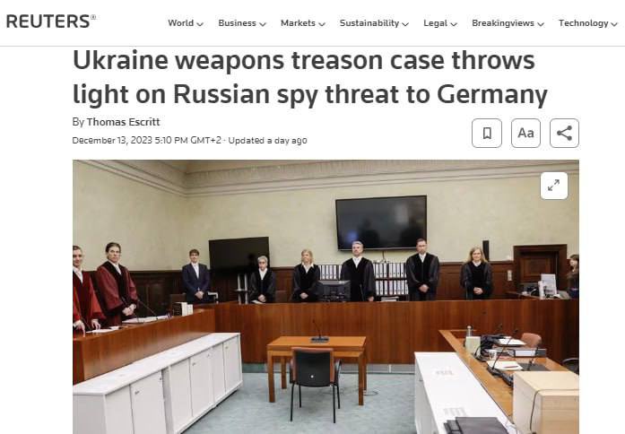 ⚡️According to Reuters, #Russia paid a former soldier employed by Germany's foreign intelligence agency (BND) a sum of at least €450,000 in exchange for information regarding the weaponry that Western countries were providing to #Ukraine.