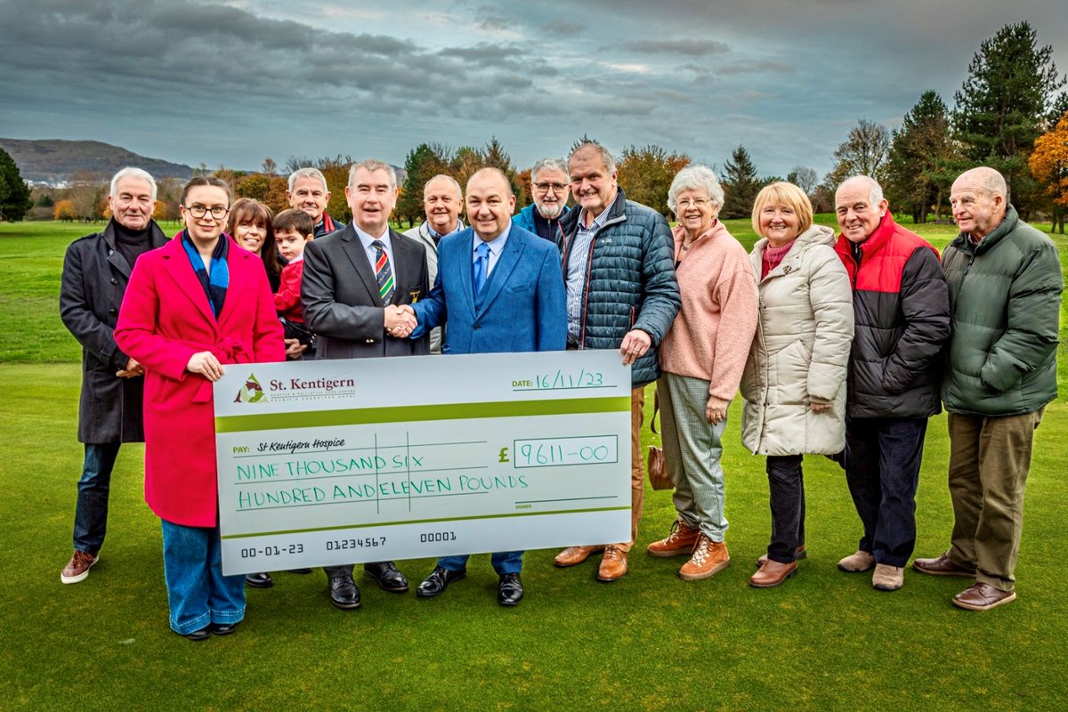 A massive thank you from everyone at St Kentigern Hospice to Steve Pender, who helped to raise a fantastic £9,611 for the hospice during his year as Captain of @RhuddlanGolf We can’t thank everyone enough for the support and kindness shown to the hospice💚