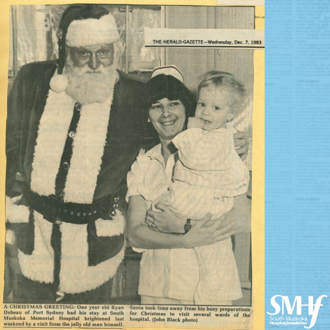 Santa never forgets to visit the South Muskoka Memorial Hospital.
Photo from 1983

#HealthMuskoka