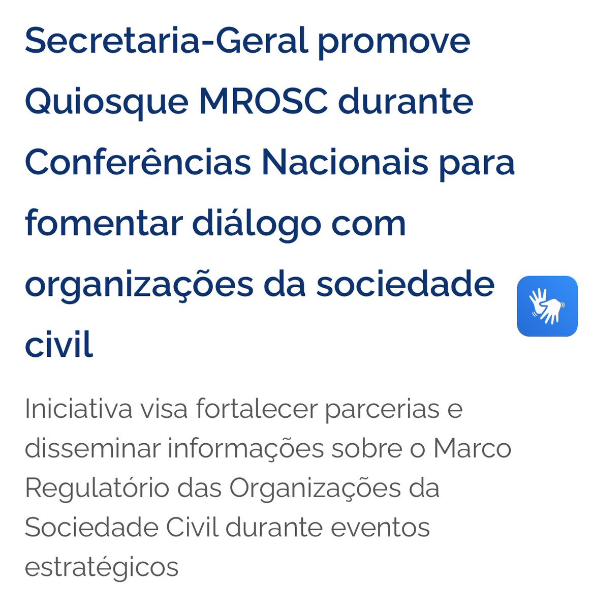 KelliMafort's tweet photo. Promovendo diálogo e parcerias! 🤝🏛️ A @sgpresidencia , através da DPSC da SNDSAPP, está presente nas Conferências Nacionais com o Quiosque #MROSC. A próxima é a Conferência Nacional de Juventude. Buscamos fortalecer laços entre o governo e as Organizações da Sociedade Civil. https://t.co/lyoauCMG8c