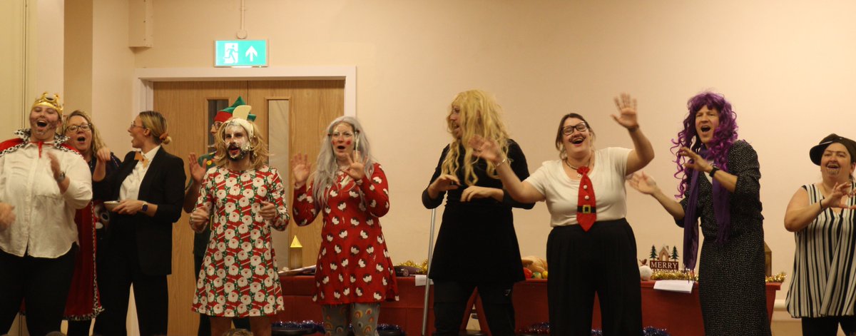 Plenty of Christmas cheer at St Mary Cray after the staff panto, very interactive audience!