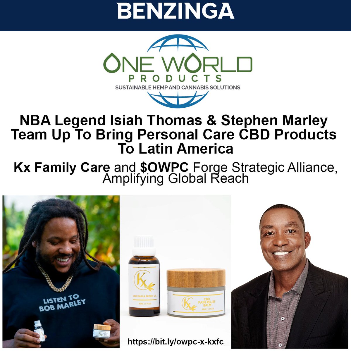 OneWrldProducts's tweet photo. #BREAKING @IsiahThomas &amp; @stephenmarley team up to bring Personal Care #CBD Products to Latin America #OWPC with @kxfamilycare https://t.co/iVlAZinISD