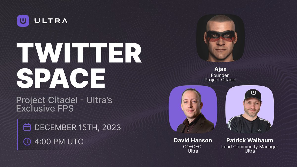 📣 Join our first AMA about @Project_Citadel and get to know the minds behind shaping the game!

<a href="/Dustnar/">Patrick W.</a> calls upon 'Ajax', as well as our Co-CEO’s Nicolas and <a href="/LeBigzer/">ᕫ Hanson david</a>, to share insights into the game's most recent developments.

📅 Tomorrow, 4pm UTC

Set a reminder: