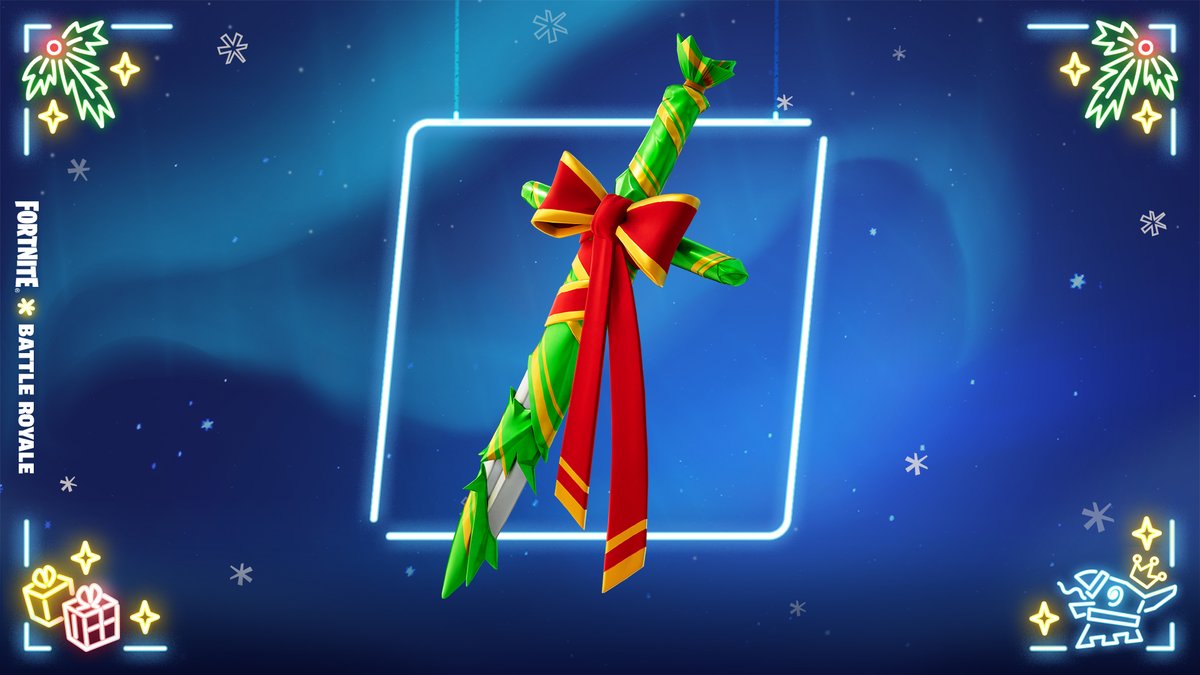 🎶 On the 1st day of Winterfest
Fortnite brought to me
The Glorious Giftblade Back Bling 🎶