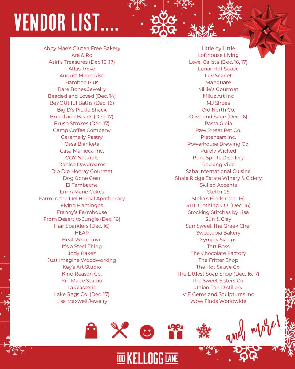 It’s the FINAL WEEKEND of the MERRY MARKET and here is the list of amazing local vendors you can visit over the next 4 days 🎁 Come on out and show some love to all of these hard-working local businesses while crossing a couple of names off of your shopping list ❤️ #ldnont