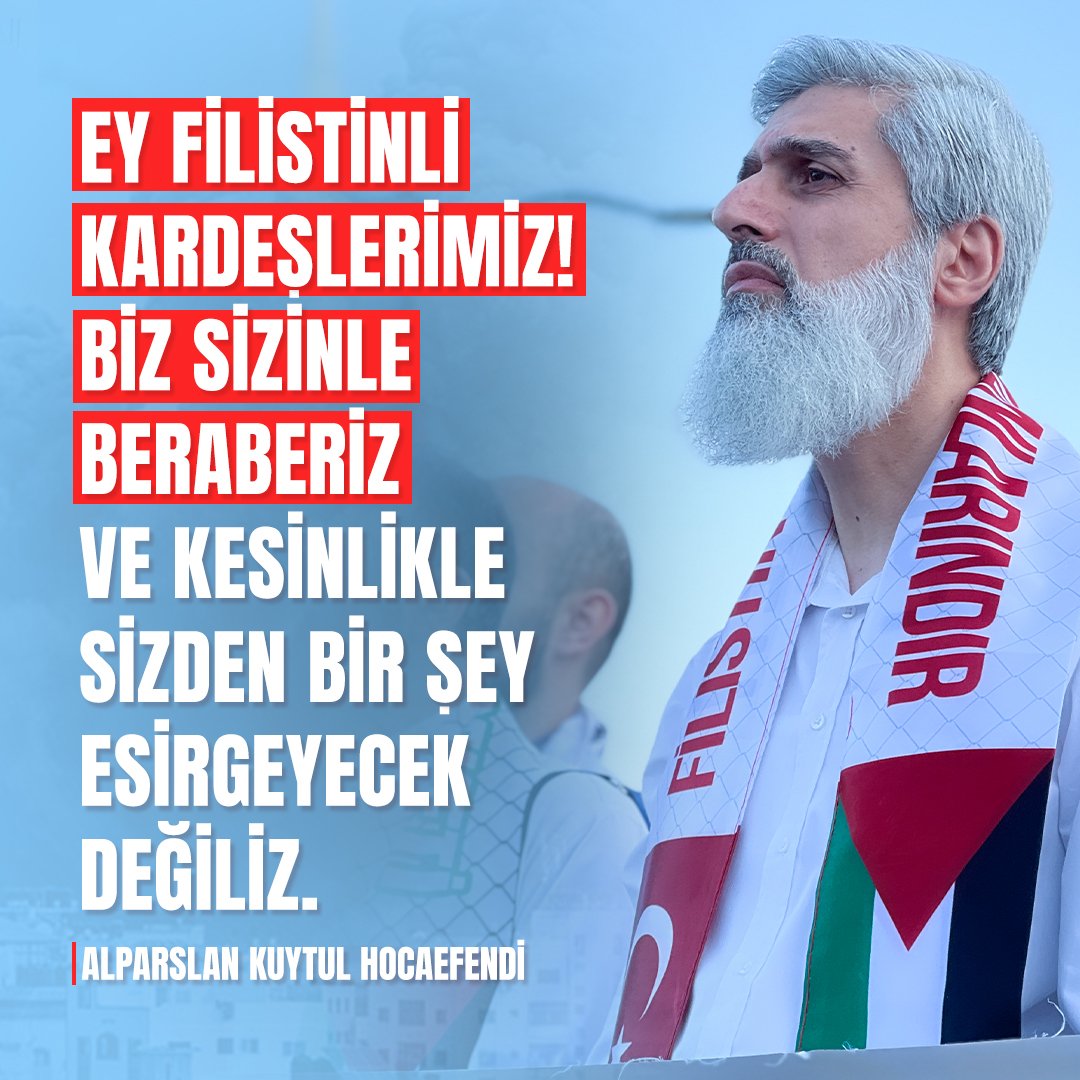 Ey Filistinli Kardeşlerimiz!
Biz sizinle beraberiz ve kesinlikle sizden bir şey esirgeyecek değiliz.

KatliamaDurDe YürüyüşeKatıl #StandUpForPalestine