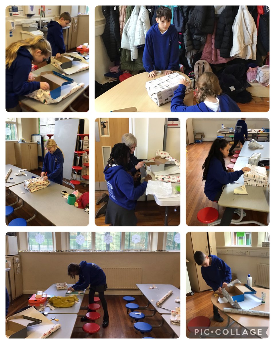 Yesterday our Mini-Vinnies gathered to wrap and pack  boxes with children's gifts for our shoe box appeal. #faithinaction