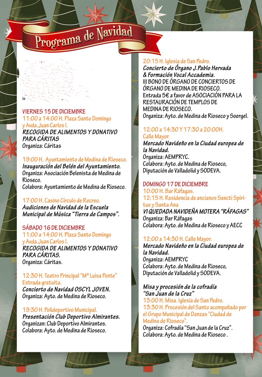 🎄Este fin de semana prenavideño viene cargado de actividades de todo tipo: comerciales, deportivas, culturales y solidarias. #CiudadEuropeadelaNavidad

Te dejamos un resumen aquí 🧵